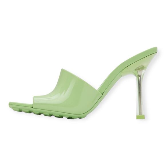 Womens lime High Heel Slide Sandals New With Box Size 38 - Picture 8 of 9